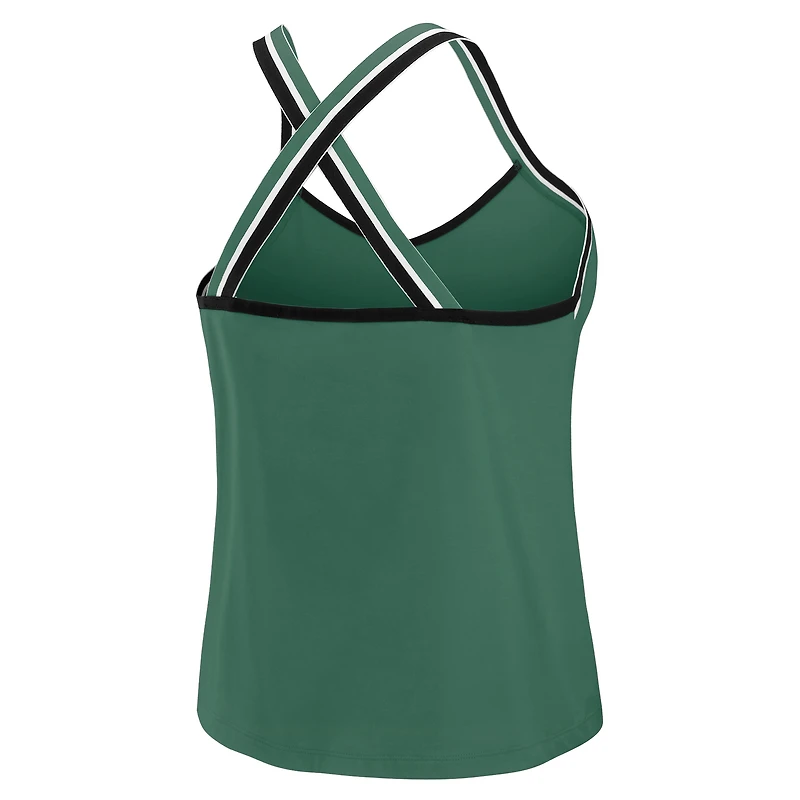 Débardeur tri-blend à bretelles croisées vert New York Jets pour femme WEAR by Erin Andrews
