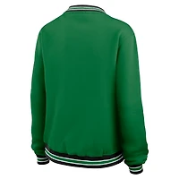 Sweat-shirt oversize à manches longues et col en V vert New York Jets pour femme WEAR by Erin Andrews