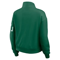 Women's WEAR by Erin Andrews Green New York Jets Quarter-Zip Jacket