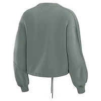 Ensemble de détente pour femme WEAR by Erin Andrews composé d'un t-shirt à manches longues et short en molleton délavé vert New York Jets