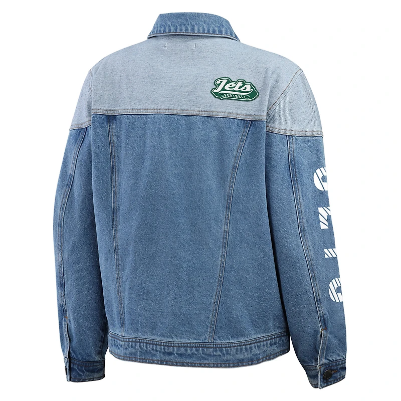 Women's WEAR by Erin Andrews  New York Jets Full-Button Denim Jacket