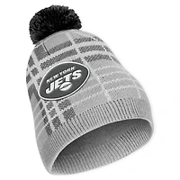 Women's WEAR by Erin Andrews New York Jets Plaid Knit Hat with Pom & Scarf Set