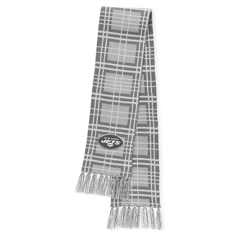 Women's WEAR by Erin Andrews New York Jets Plaid Knit Hat with Pom & Scarf Set