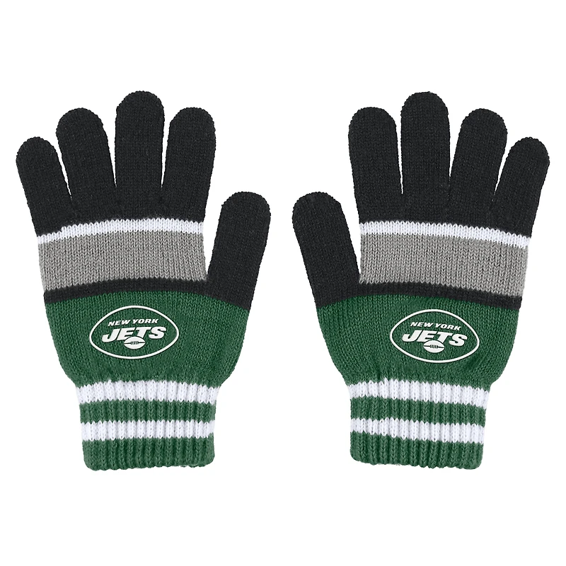 Women's WEAR by Erin Andrews New York Jets Stripe Glove & Scarf Set