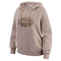 Women's WEAR by Erin Andrews  Tan New York Jets Washed Pullover Crewdie