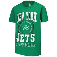 Youth Green New York Jets Stitched Up Retro Logo T-Shirt