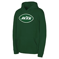 Youth Green New York Jets Team Logo Pullover Hoodie