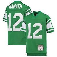 Maillot de joueur retraité Mitchell & Ness Joe Namath Green New York Jets 1968 Legacy pour jeunes