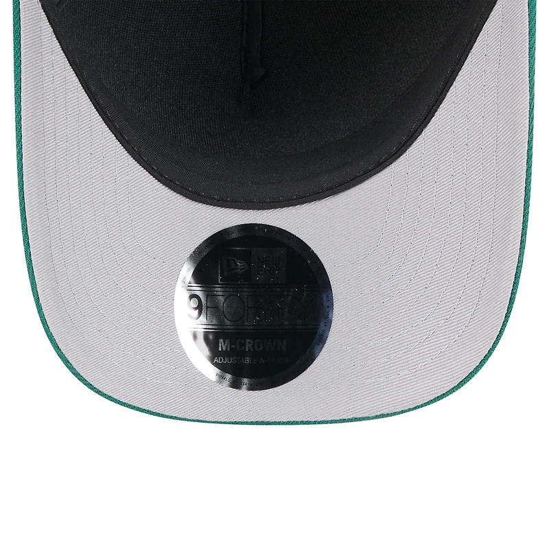 Youth New Era Black/Green New York Jets 2025 NFL Draft 9FORTY A-Frame M-Crown Adjustable Hat
