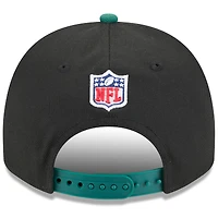 Casquette snapback A-Frame 9FIFTY New Era noire/verte pour jeune des New York Jets, repêchage NFL 2025