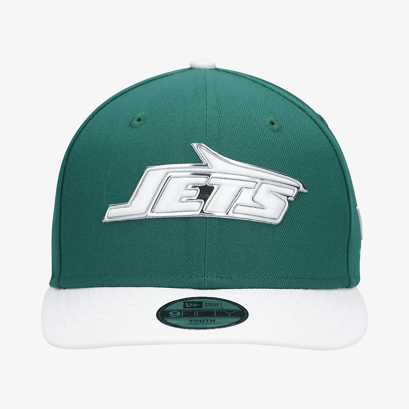 Youth New Era  Green/White New York Jets 2026 NFL Draft Pre-Curved 9FIFTY Snapback Hat