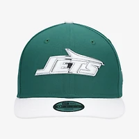 Youth New Era  Green/White New York Jets 2026 NFL Draft Pre-Curved 9FIFTY Snapback Hat