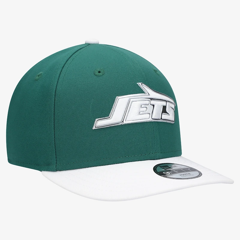 Youth New Era  Green/White New York Jets 2026 NFL Draft Pre-Curved 9FIFTY Snapback Hat