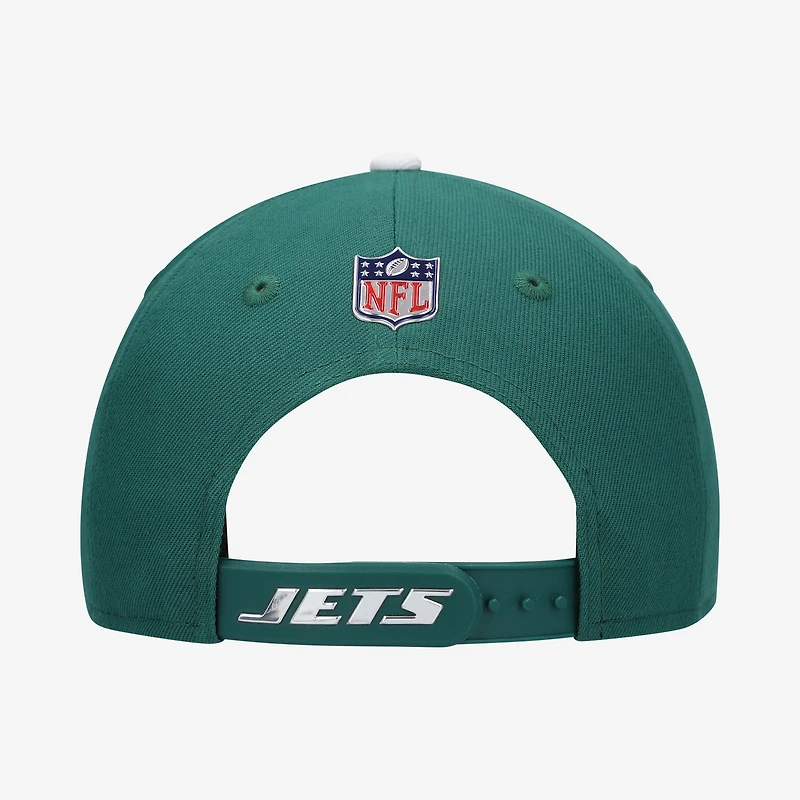 Youth New Era  Green/White New York Jets 2026 NFL Draft Pre-Curved 9FIFTY Snapback Hat