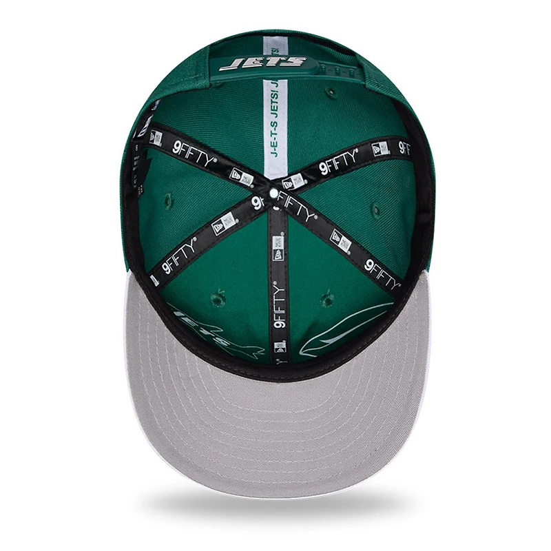 Youth New Era  Green/White New York Jets 2026 NFL Draft Pre-Curved 9FIFTY Snapback Hat