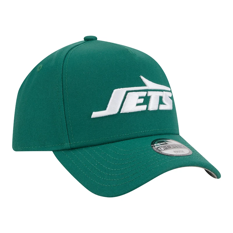 Casquette ajustable New Era verte New York Jets 9FORTY pour jeunes