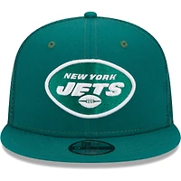 Youth New Era Green New York Jets  Main Trucker 9FIFTY Snapback Hat