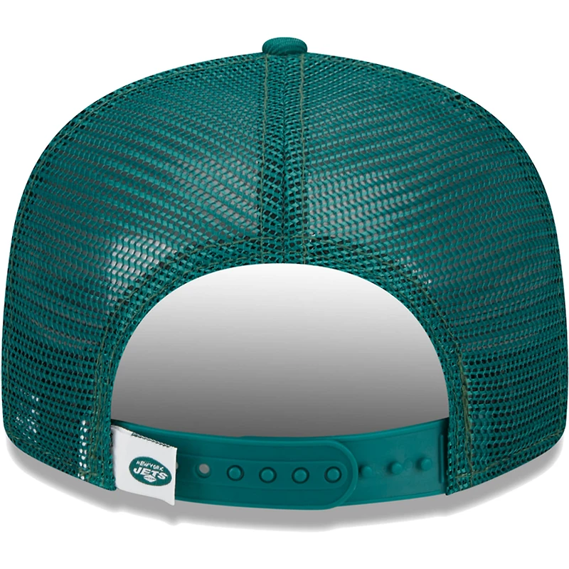 Youth New Era Green New York Jets  Main Trucker 9FIFTY Snapback Hat