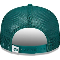 Youth New Era Green New York Jets  Main Trucker 9FIFTY Snapback Hat