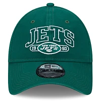 Casquette réglable verte New Era New York Jets Outline 9FORTY pour jeune