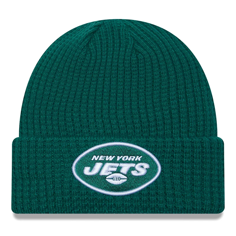 Bonnet en tricot à revers Prime New Era New York Jets vert pour jeune