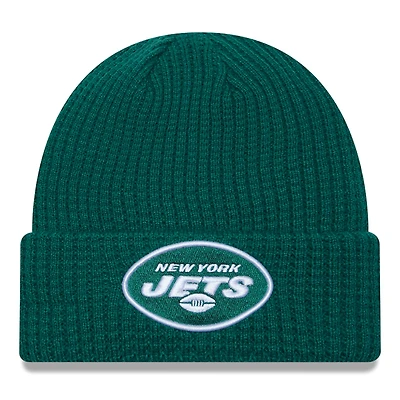 Bonnet en tricot à revers Prime New Era New York Jets vert pour jeune