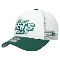 Youth New Era  White/Green New York Jets Streak 9FORTY A-Frame Adjustable Hat