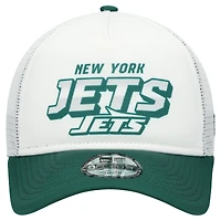 Youth New Era  White/Green New York Jets Streak 9FORTY A-Frame Adjustable Hat