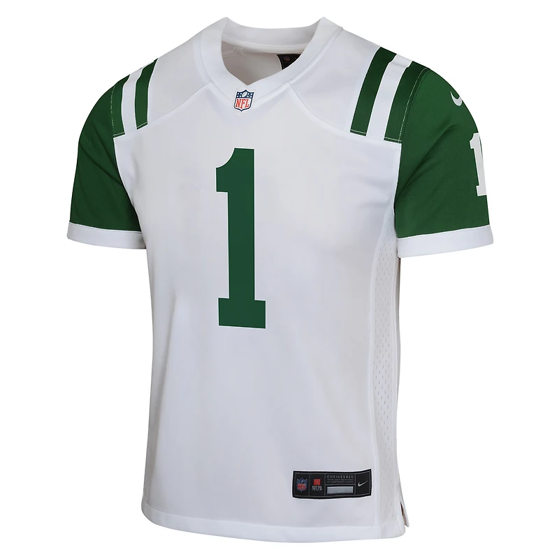 Maillot de match Nike Ahmad Sauce Gardner blanc des New York Jets pour jeune