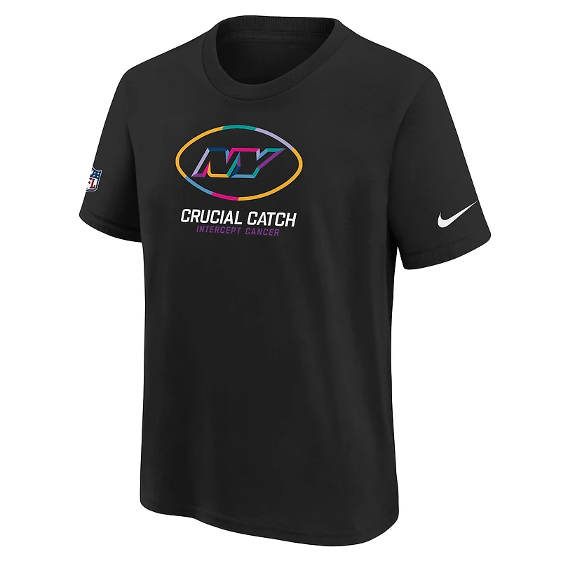 Youth Nike Black New York Jets 2024 NFL Crucial Catch T-Shirt