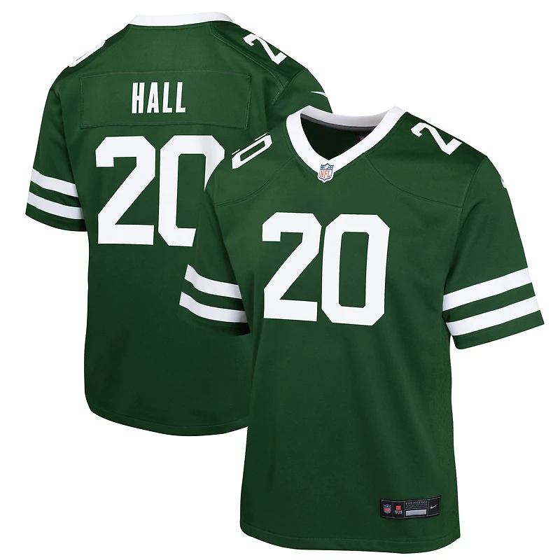 Maillot de match Nike Breece Hall Green des New York Jets pour jeune