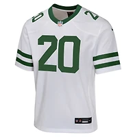Maillot de match Nike Breece Hall blanc des New York Jets pour jeune