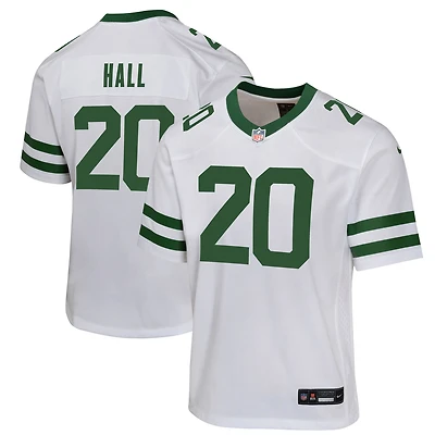 Maillot de match Nike Breece Hall blanc des New York Jets pour jeune