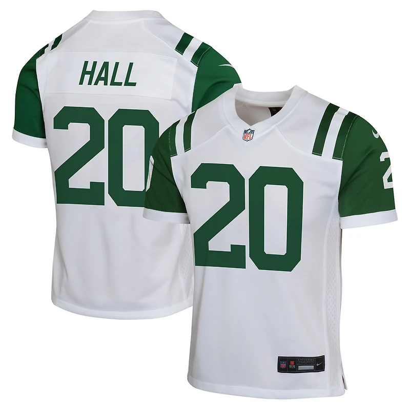 Maillot de match Nike Breece Hall blanc des New York Jets pour jeune