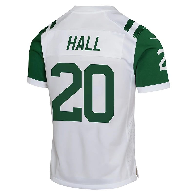 Maillot de match Nike Breece Hall blanc des New York Jets pour jeune