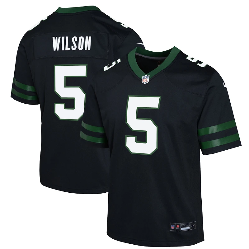 Maillot de match Nike Garrett Wilson vert des New York Jets pour jeune