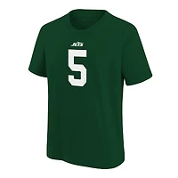 Youth Nike Garrett Wilson Green New York Jets Player Name & Number T-Shirt