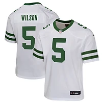 Maillot de match Nike Garrett Wilson blanc des New York Jets pour jeune