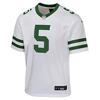 Maillot de match Nike Garrett Wilson blanc des New York Jets pour jeune