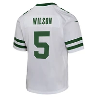 Maillot de match Nike Garrett Wilson blanc des New York Jets pour jeune