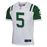 Maillot de match Nike Garrett Wilson blanc des New York Jets pour jeune