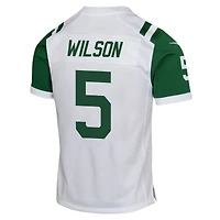 Maillot de match Nike Garrett Wilson blanc des New York Jets pour jeune