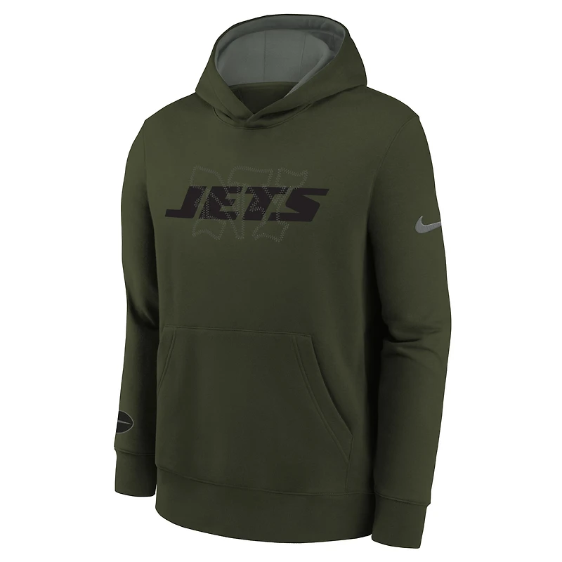 Youth Nike Gotham Green New York Jets 2025 Rivalries Collection Club Hoodie