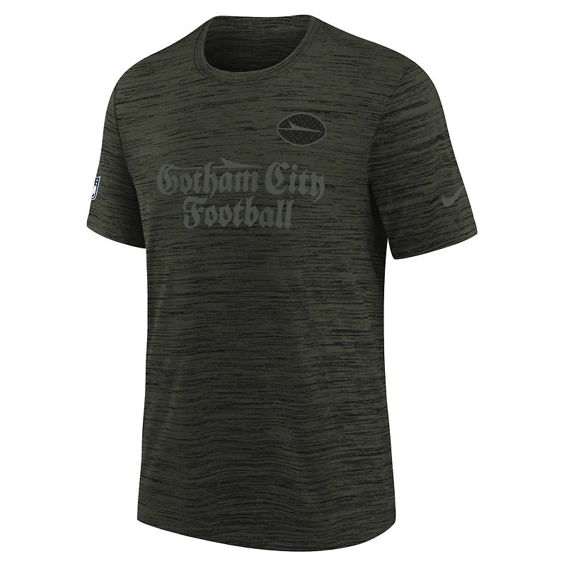 T-shirt Nike Gotham Green pour jeune, collection Rivalités 2025 des New York Jets, Sideline Velocity Dri-FIT