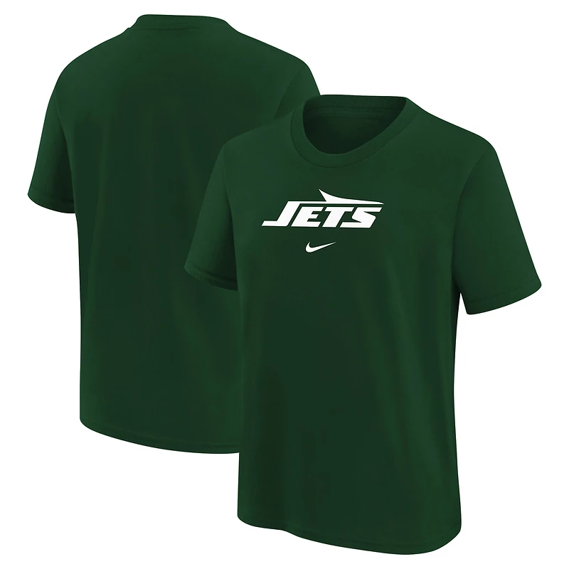 T-shirt vert Nike pour jeunes avec logo des New York Jets