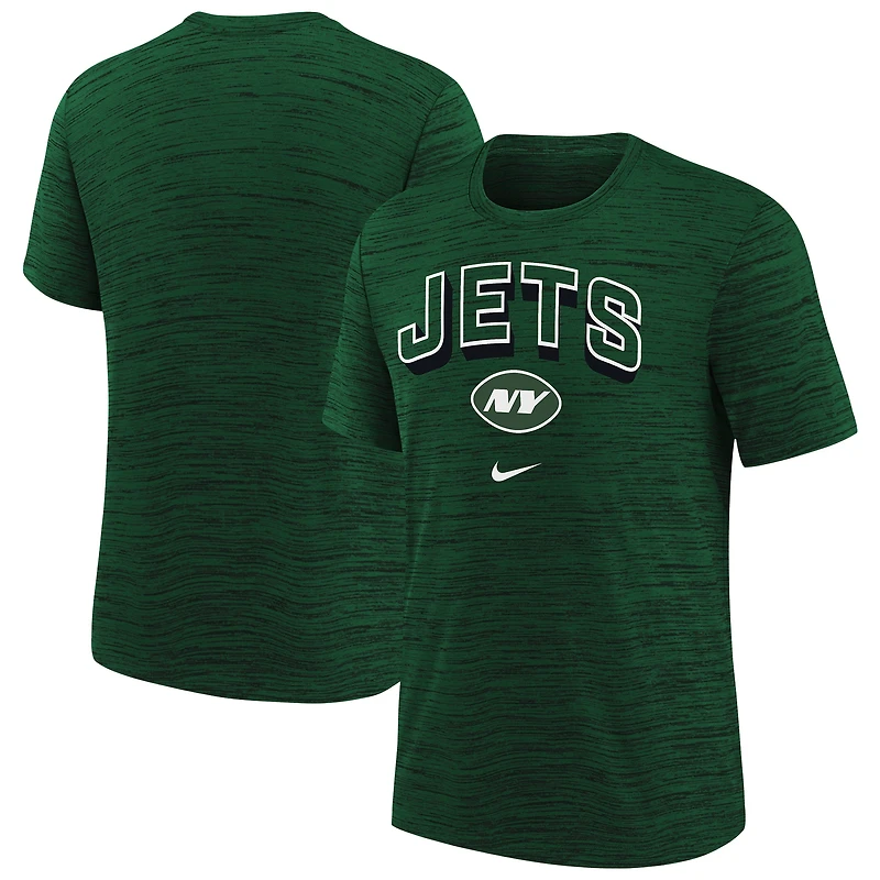 T-shirt Nike vert pour jeunes New York Jets Sideline Velocity Performance