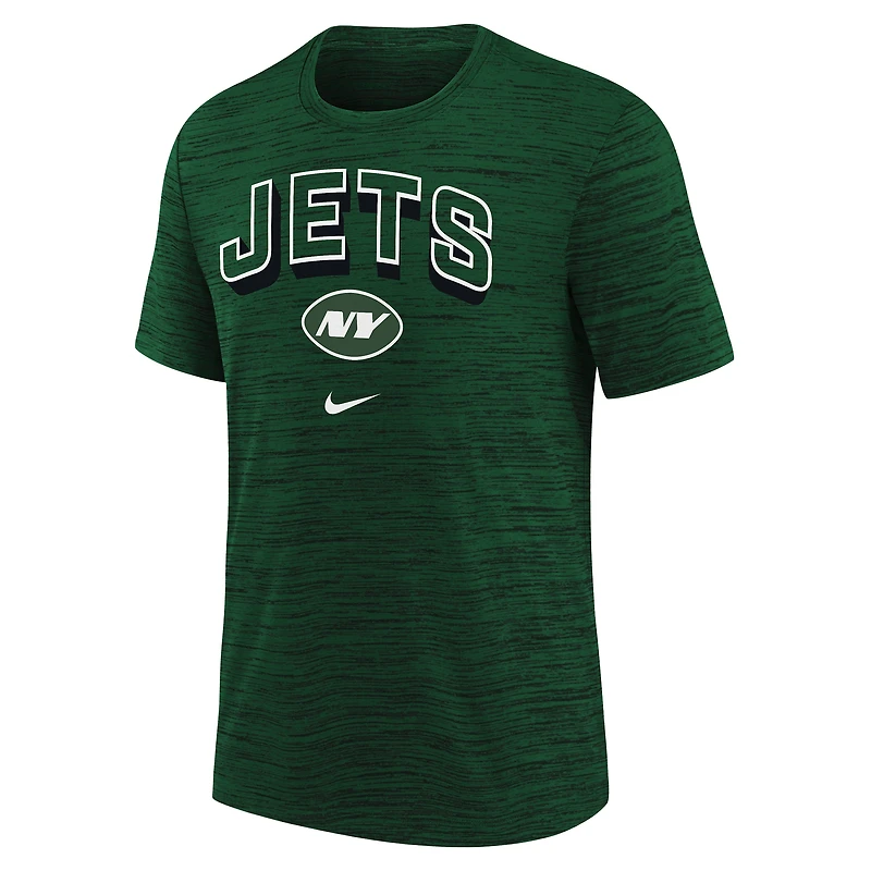 T-shirt Nike vert pour jeunes New York Jets Sideline Velocity Performance