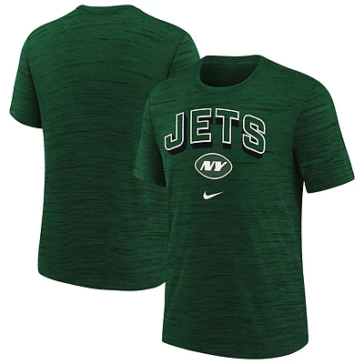 T-shirt Nike vert pour jeunes New York Jets Sideline Velocity Performance