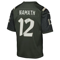 Maillot de joueur retraité Nike Joe Namath Gotham Green des New York Jets, collection Rivalries 2025