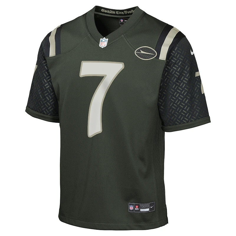 Maillot Nike Justin Fields Gotham Green pour jeune, collection Rivalries 2025 des New York Jets